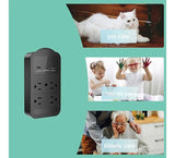 2026 Upgraded 4K WiFi Nanny Cam Hidden Camera with Night Vision,Wireless Outlet Charger Camera,Motion Detection|SD Storage Indoor Camera for Pet|Home|Office (Black)