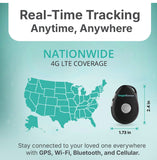 AngelSense Personal GPS Tracker for Kids, Teen, Autism, Special Needs, Elderly, Dementia - 2-Way Auto-Answer Speakerphone & SOS Button - School Bus Tracking - Subscription Required
