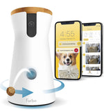360° Dog Camera - Unlock Camera & Smart Features w/ Paid Plan: Home Security & Dog Safety Alerts, Rotating Treat Dispenser w/ Speaker, Smart Cam w/ Phone App (Subscription Required, 3mo Minimum)