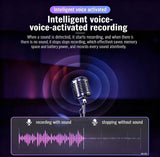 Heart Pendant Voice Recorder, 200h Storage AI Voice-to-Text (4GB Memory)
