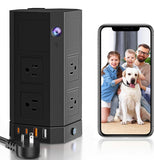 Power Strip Smart Camera WiFi Camera — Hidden Spy Camera — Cloud Storage & 64G SD Card Nanny Cam, HD Smallest Cam, Camera with AI Motion Detection，Real Time Camera