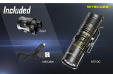 Nitecore MT10C 920 Lumen ARC Rail Tactical Helmet Light, Rechargeable and Rotary with Red Light