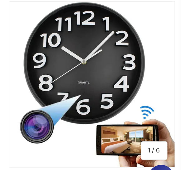 1080P P2P Wifi Remote Control Cycle Recording wall clock hidden camera dvr digital wall clock hidden camera