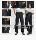 Men's Ripstop Tactical Pants Breathable Stretch Cargo Pants Outdoor Lightweight EDC Work Hiking Pants Zipper Pockets