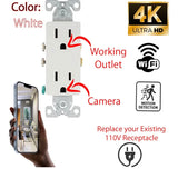 Smart Life Power Outlet Receptacle Wi-Fi Spy Camera 120V Wired (White/Square/Video only, No Audio)