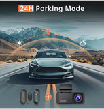 Dash Cam, 1296P Front Dashcam, Veement V300 WiFi Dash Camera for Cars with App, Night Vision, Mini Hidden Single Car Camera, Loop Recording, 24H Parking Mode, Support 256GB Max, Black