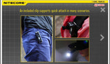 Nitecore Thumb Leo 45 Lumen Clip on Rechargeable Flashlight, UV & Red and Blue