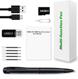 64GB Hidden Camera Pen, 1080P Mini Spy Camera, Small Hidden Camera, Small Camera Hidden, Nanny Cam Hidden Camera, Spy Hidden Camera for Home Security