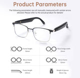 Bluetooth Audio Smart Glasses, Blue Light Glasses for Women Men, Remote Shooting, Open Ear Sound Mic & Speakers, Magnetic Charging, Color-Changing Polarized Sunglasses Lenses, Voice Assistant