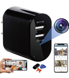 Spy Cameras Wireless and Hidden, 𝟐𝟎𝟐𝟒 𝐔𝐩𝐠𝐫𝐚𝐝𝐞𝐝 WiFi Hidden Camera with Remote View, 1080P HD Hidden Spy Camera Charger, Nanny Cam Hidden Camera, Indoor Hidden Security Camera, Motion Alert