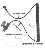 3.5mm Listen Only Earpiece 1 Pin Acoustic Tube Receiver Walkie Talkies Surveillance Headset for Two-Way Radios