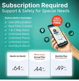 AngelSense Personal GPS Tracker for Kids, Teen, Autism, Special Needs, Elderly, Dementia - 2-Way Auto-Answer Speakerphone & SOS Button - School Bus Tracking - Subscription Required