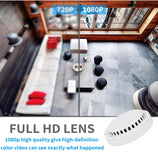 150°Wide Angle Smoke Detector Camera, Handcrafted Smoke Detector Spy Cam with Night Vision/Motion Detection/256G SD Support/2.4G WiFi for Indoor Home & Office Use.