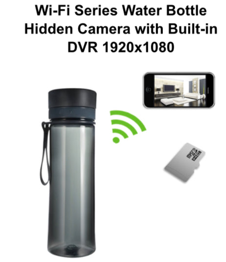 Wi-Fi Series Water Bottle Hidden Camera with Built-in DVR 1920x1080