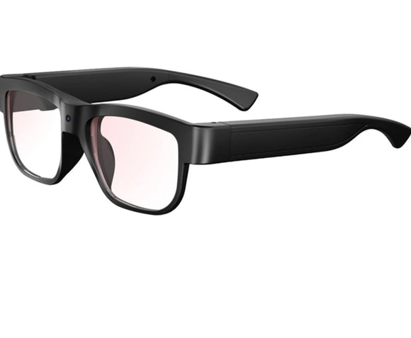 Camera Glasses Video Glasses HD Smart Glasses Recording Outdoor Sport Glasses with Camera Wearable Eyeglass Built-in 32G Memory Card Open on Computer