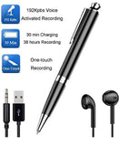 Pen Digital Voice Recorder with Playback Voice Activated Recorder for Lectures with Long Battery Life Metal Recording Device Easy to Use USB Rechargeable