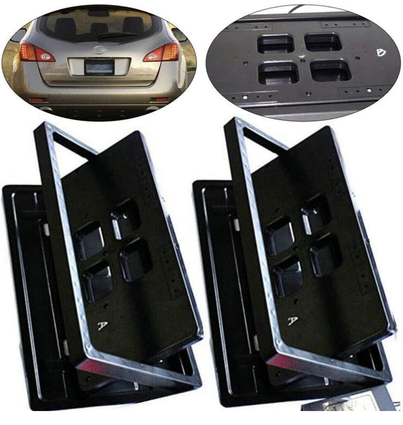 Electric License Plate Frame Flipper, 2pcs Electric Remote Retractable Hidden Flip Fins Invisible for USA Car