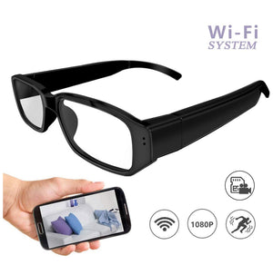 Wi-Fi Hidden Camera Glasses 1080P Full HD Spy Camera Motion Detection Activated Real-time Video Remotely APP Viewing