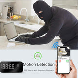 Hidden camera Spy Camera Clock, 2K Wireless WiFi HD Hidden Camera Night Vision Video Recorder Mini Security Nanny Cam