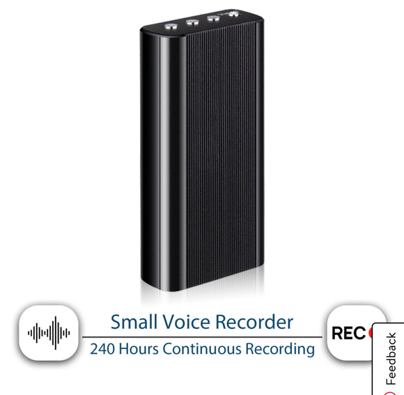Mini Voice Activated Recorder, 16GB Super Long 240 Hours Recording Capacity, 60 Days Standby Battery, Audio Sound Recording Continuous Listening Device with Strong