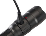 7600 Rechargeable Tactical Flashlight (Black)