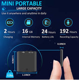 Mini Voice Recorder, Ultra Small 16GB Magnetic Voice Activated Recorder with 192 Hours Recording Capacity, Digital Voice Recorder Recording Device for Lecture Interview Meeting