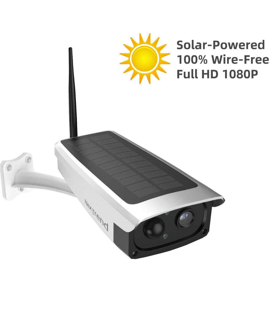 Solar Powered Battery Security Camera, NexTrend Outdoor 1080P Home Wir ...