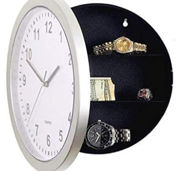 Wall Clock with Hidden Safe 10