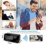 Spy Camera Clock, 2K Wireless WiFi HD Hidden Camera Night Vision Video Recorder Mini Security Nanny Cam