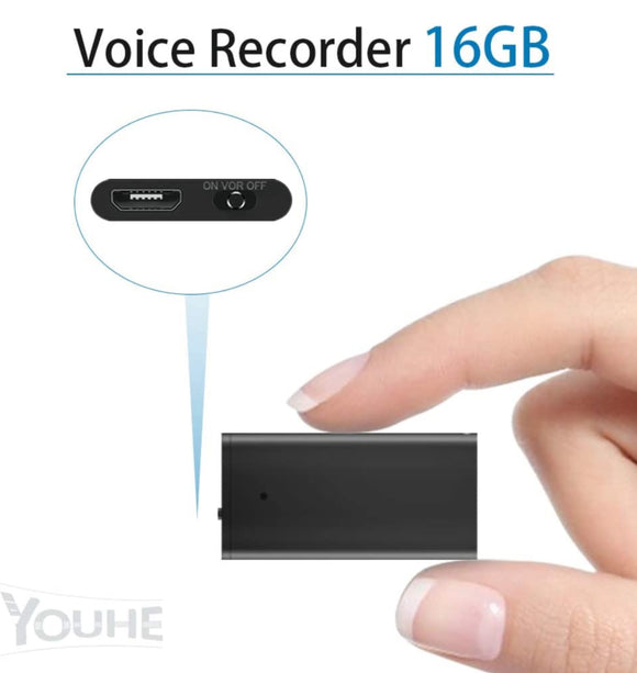 Voice Recorder Device- 16GB Thinnest Voice Activated Recorders with 192 Hours Recording Storage