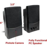 Hidden camera Sony Chip Super Low Light Wireless Spy Camera with WiFi Digital IP Signal, Recording & Remote Internet Access (Camera Hidden in Computer Speakers)