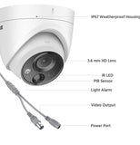 CCTV Camera System 8 Channel 5MP 5-in-1 H.265+ DVR and 8 x 1080P HD Weatherproof Dome Cameras, PIR Detection, White Light Alarm, Email Alert with Snapshots, 1 TB Hard Drive – E200