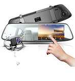 Mirror Dash Cam Rear view Dual Lens 4.3 Inch Touch Screen,1080P Full HD