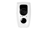 Solar Weatherproof Outdoor WiFi Surveillance Camera with Solar Panel, Facial Recognition, Night Vision, White