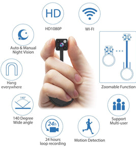 Mini Spy Camera WiFi, 1080 spy camera