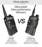 UV-5R Pro Dual Band Two Way Radio