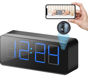 Hidden Clock Camera WiFi Spy Camera HD 1080P Hidden Spy Camera Secret Nanny Cam with Motion Detection Night Vision Remote Monitoring