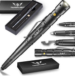 Tactical Pen for Self-Defense + LED Tactical Flashlight,