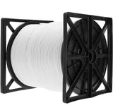 500FT White Bulk Siamese RG59/U Cable, 20AWG + 18/2AWG, 95% Shielding, CCTV Video Wire (White, 500)