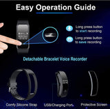 32GB Bracelet Voice Recorder, Mini Voice Activated Recorder with 2300 Hours Recording Capacity,38 Hours Battery Time, Mini Audio Recorder for Lectures, Meetings (S7-32G)