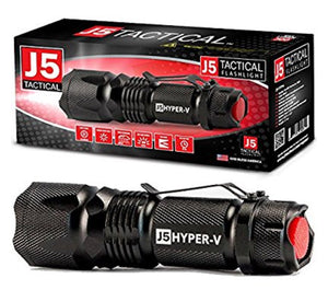 Tactical Flashlight - Amazingly Bright 400 Lumen LED 3 Mode Tactical Flashlight, Black