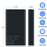 Voice Recorder - Magnetic 32GB Voice Activated Recorder Device 288 Hours Recording Time Battery 2500mAh Long Standby - Portable Small Audio Recorder for Interview, Meeting, Lecture and Class