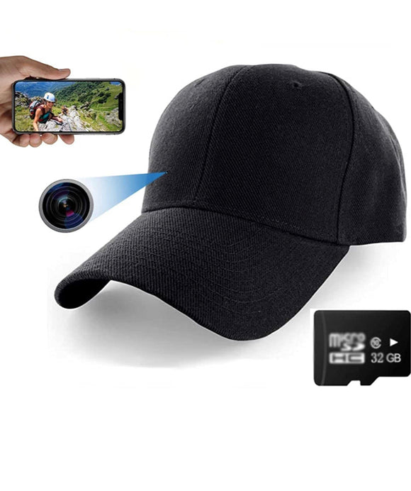 Mini Camera, 1080P HD Hat Camera WiFi Micro Camera Portable Hat Cam Wearable Cap Recorder Photo Video Recor