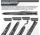 Tactical Pen Survival Gear – Aircraft-Grade Aluminum LED Tactical Flashlight Multi Tool – Rugged, Lightweight EDC Pen Survival Tool – Glass Breaker, Bottle Opener, Screwdriver, Gift Boxed