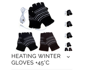 HEATING WINTER GLOVES +45°C