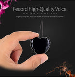 Small Heart-Shaped Audio Recorder Mini Voice Recorder Voice Activated Recording 8GB Capacity Supports 94 Hours USB Charging Start Recording in One Step