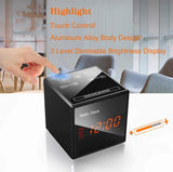 Hidden Camera Spy Cam - HD 1080P Alarm Clock, FM Radio, Bluetooth Speaker - Nanny Cams Wireless with Phone App - Night Vision & Motion Detection