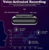 Voice Activated Audio Recorder Mini Digital Voice Recorder with 400 Hour Storage Capacity,365 Days Standby Battery & up to 500 hrs Continuous Recording,Magnetic