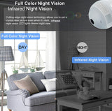 Light Bulb Camera 2K, 360° Panoramic 2.4G Home Wireless WiFi Smart 3MP Security Surveillance IP Indoor Outdoor