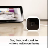 Compact indoor plug-in smart security camera, 1080 HD video, motion detection, Works with Alexa – 2 cameras